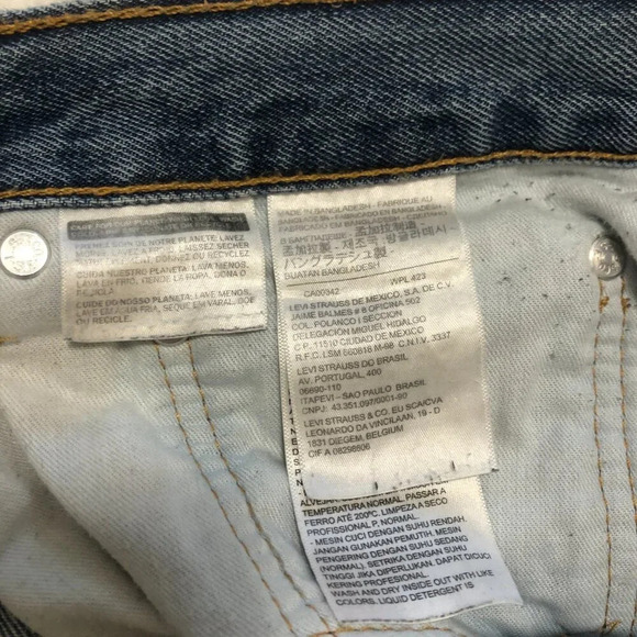 Levi's Straight Leg 34 x 32 Blue Light Medium  Wash Jeans - Picture 8 of 10